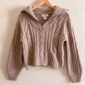 Jessica Simpson Soft Fuzzy Teddy Half Zip Jacket